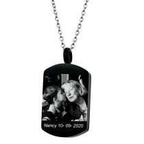 Stainless Steel One Side Photo One Side Text Custom Engraving Personalized Mini Wallet Love Insert Card