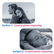 Stanless Steel Two Side Photos Custom Engraving Personalized Wallet Mini Love Insert Card