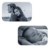 Stanless Steel Two Side Photos Custom Engraving Personalized Wallet Mini Love Insert Card