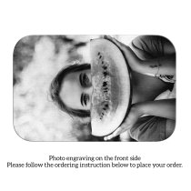 Stainless Steel One Side Photo Custom Engraving Personalized Mini Wallet Love Insert Card