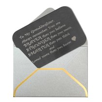 Stainless Steel One Side Text Custom Engraving Personalized Mini Wallet Love Insert Card
