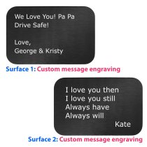 Stainless Steel Two Side Text Custom Engraving Personalized Mini Wallet Love Insert Card
