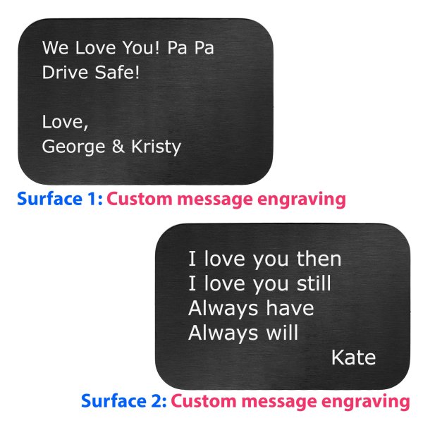 Stainless Steel Two Side Text Custom Engraving Personalized Mini Wallet Love Insert Card