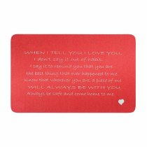 Aluminum Red When I Tell U I Love U Personalized Text Engrave Metal Wallet Mini Love Insert Gift Note Card