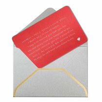 Aluminum Red When I Tell U I Love U Personalized Text Engrave Metal Wallet Mini Love Insert Gift Note Card