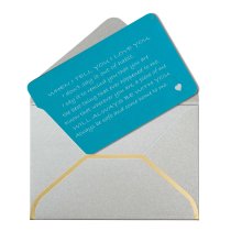 Aluminum Blue When I Tell U I Love U Personalized Text Engrave Metal Wallet Mini Love Insert Gift Note Card