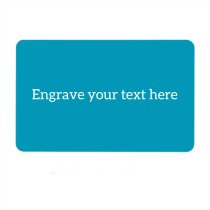 Personalized Text Both Sides Engraving Aluminum Wallet Mini Love Insert Gift Note Card Blue