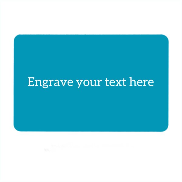 Personalized Text Both Sides Engraving Aluminum Wallet Mini Love Insert Gift Note Card Blue