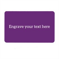 Personalized Text Both Sides Engraving Aluminum Wallet Mini Love Insert Gift Note Card Purple