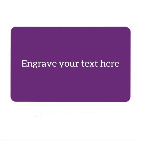 Personalized Text Both Sides Engraving Aluminum Wallet Mini Love Insert Gift Note Card Purple