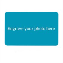 Personalized Photo on Both Sides Custom Engraved Aluminum Wallet Love Insert Card Blue