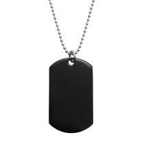 Best Mom Stainless Steel Engraved Text Personalzied Photo Dog Tag Pendant Necklace, 24 in