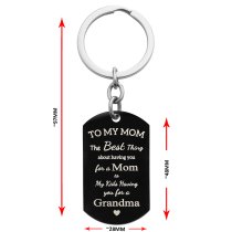 Best Mom Stainless Steel Engraved Memorial Text Personalized Photo Dog Tag Keychain