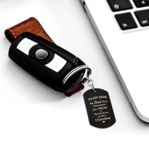 Best Mom Stainless Steel Engraved Memorial Text Personalized Photo Dog Tag Keychain