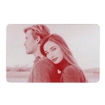 Personalized Photo on One Side Custom Engraved Aluminum Wallet Love Insert Card Red
