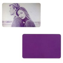 Personalized Photo on One Side Custom Engraved Aluminum Wallet Love Insert Card Purple