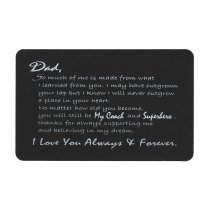 Aluminum Engraved Personalized Photo My Superhero Dad Wallet Card Black