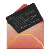 Aluminum Engraved Personalized Photo My Superhero Dad Wallet Card Black