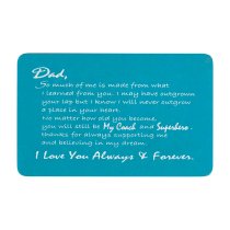Aluminum Engraved Personalized Photo My Superhero Dad Wallet Card Blue