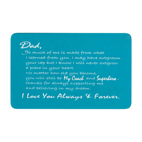 Aluminum Engraved Personalized Photo My Superhero Dad Wallet Card Blue