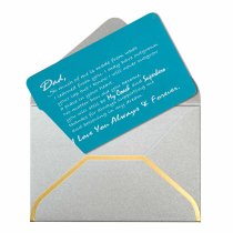 Aluminum Engraved Personalized Photo My Superhero Dad Wallet Card Blue