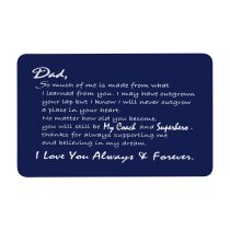 Aluminum Engraved Personalized Photo My Superhero Dad Wallet Card Navy