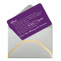Aluminum Engraved Personalized Photo My Superhero Dad Wallet Card Purple