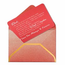 Aluminum Engraved My Superhero Dad Wallet Card From Daughter/son Red