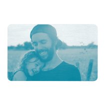Aluminum Engraved Best Dad Ever Personalized Photo Wallet Card From Daughter Blue