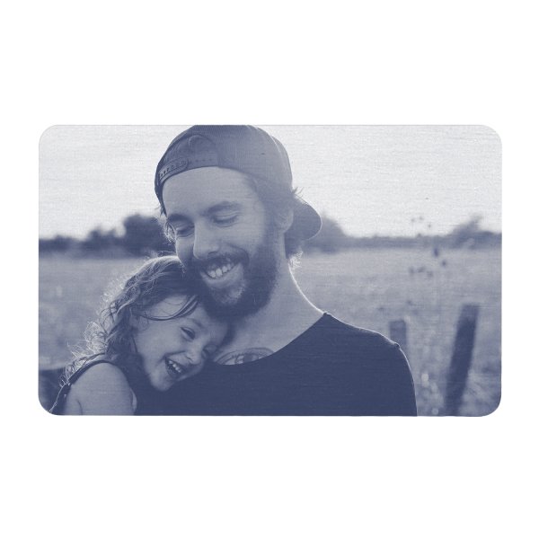 Aluminum Engraved Best Dad Ever Personalized Photo Wallet Card From Daughter Navy
