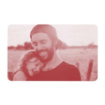 Aluminum Engraved Best Dad Ever Personalized Photo Wallet Card From Daughter Red