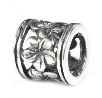 Sterling Silver Frangipanni Flower European Style Bead Charm for Pandora