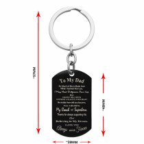 Superhero Coach Dad Personazlied Text Dog Tag Military Keychain Son or Daughter