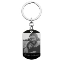 Superhero Coach Dad Personazlied Photo Text Dog Tag Keychain Son or Daughter