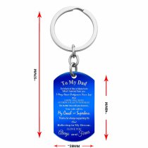 Superhero Coach Dad Personazlied Photo Text Dog Tag Keychain Son or Daughter Blue