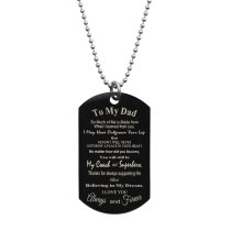 Superhero Coach Dad Personazlied Text Dog Tag Military Keychain Pendant Son or Daughter, 24 in