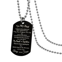 Superhero Coach Dad Personazlied Text Dog Tag Military Keychain Pendant Son or Daughter, 24 in