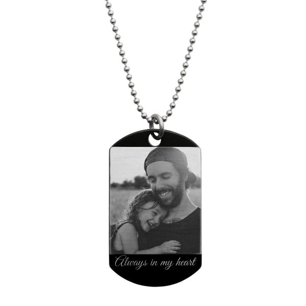 Superhero Coach Dad Personazlied Photo Text Dog Tag Military Keychain Pendant Son or Daughter, 24 in