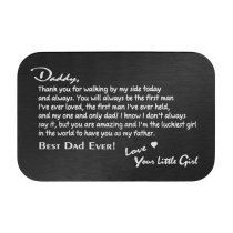 Stainless Steel Personalized Text Engraved Best Dad Wallet Card Father's Day Birthday Gift
