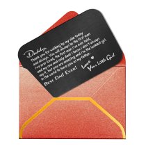 Stainless Steel Personalized Text Engraved Best Dad Wallet Card Father's Day Birthday Gift