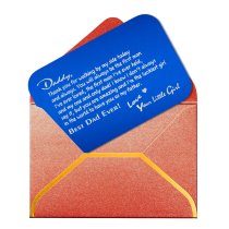 Stainless Steel Personalized Text Engraved Best Dad Wallet Card Father's Day Birthday Gift Blue