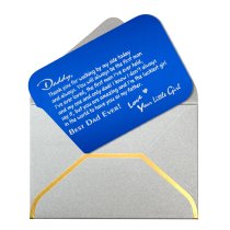 Stainless Steel Personalized Photo Text Engraved Best Dad Wallet Card Father's Day Birthday Gift Blue