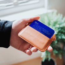 Stainless Steel Personalized Photo Text Engraved Best Dad Wallet Card Father's Day Birthday Gift Blue