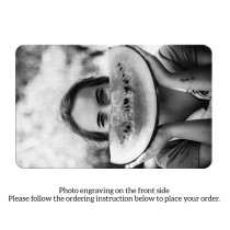 Stainless Steel One Side Photo One Side Text Custom Engraving Personalized Mini Wallet Love Insert Card