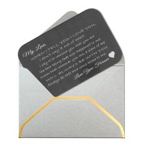 Stainless Steel One Side Photo One Side Text Custom Engraving Personalized Mini Wallet Love Insert Card