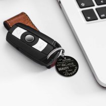 Personalized Photo + Great Social Worker Circle Round Dog Tag Pendant Keychain Great Teacher Graduation Gift Keepsake