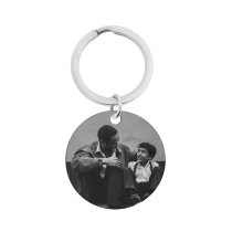 Personalized Photo + Great Social Worker Circle Round Dog Tag Pendant Keychain Great Teacher Graduation Gift Keepsake