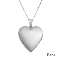 Sterling Silver 24mm Swirl Flower Love Heart Photo Locket Holds Picture Pendant Necklace, Personalized Photo
