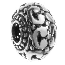 Sterling Silver Round European Style Bead Charm for Pandora Chamilia Troll Biagi