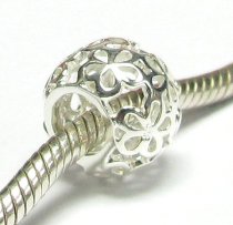 Sterling Silver Red Enamel Heart Daisy Flower Love You Cube Bead Charm Sets for Pandora Troll Chamilia Biagi European Charm Bracelets